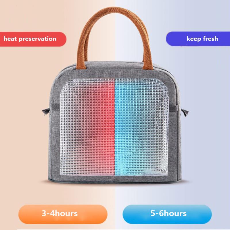 Draagbare Lunch Tas Thermische Geïsoleerde Lunch Box Tote Koeler Handtas Bento Pouch Diner Container School Voedsel Opslag Zakken