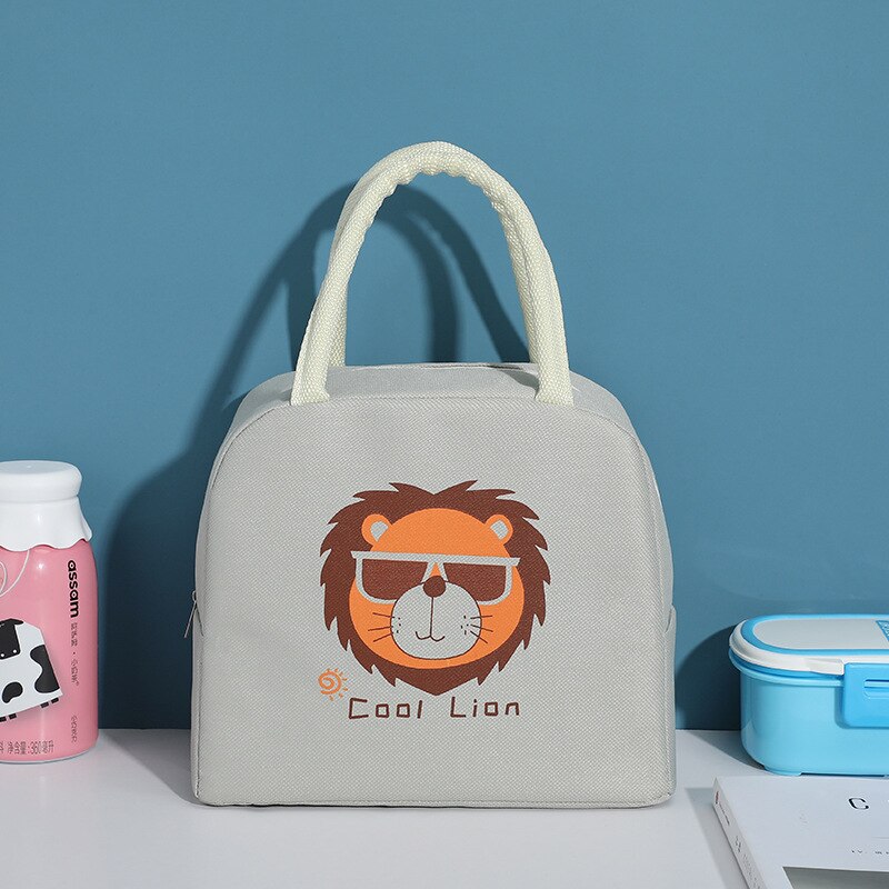 Moda dos desenhos animados saco de almoço para as mulheres saco de comida térmica lancheira tote sacos de isolamento novo portátil à prova dwaterproof água lona saco térmico: D