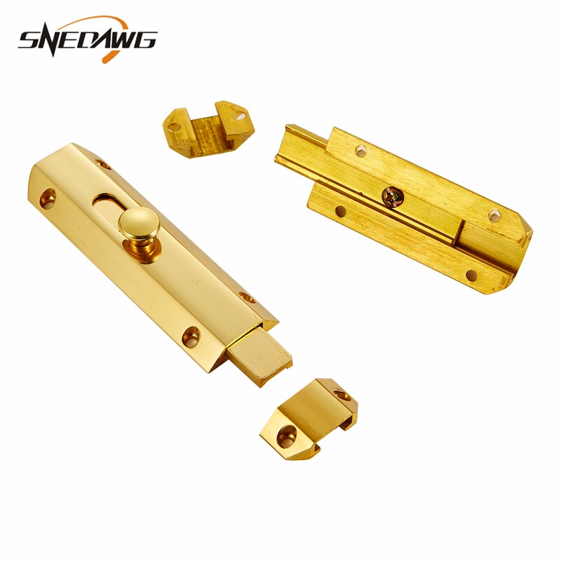 2.5/3/4/6inch Brass Barrel Bolt House Security Barrel Door Bolt Latch Home Gate Window Safety Hardware Door Bolt Lock Latch