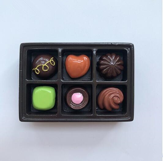 Imanes de nevera 3D pintados a mano, imán magnético para turismo, recuerdos, nevera, , fresa, sandía, patatas fritas, Chocolate: 007