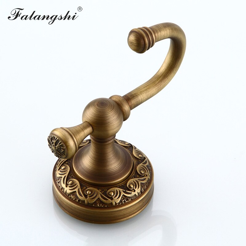 Copper Brass Bathroom Hardware Set Toothbrush Holder Toilet Paper Holder Towel Bar Soap Dish Sanitary Wares for Bathroom WB8802: Single Hook