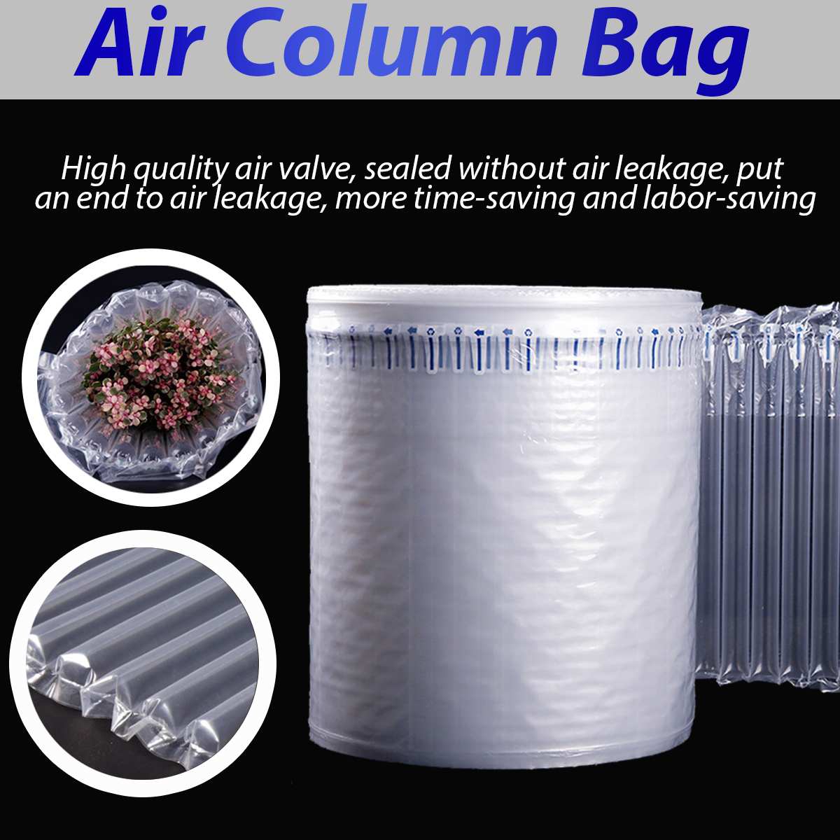 Tampon d'air gonflable 50M, emballage plastique, remplissage de bosse, colonne d'air, sac à bulles de protection Anti-choc de pression, sacs de courrier Express