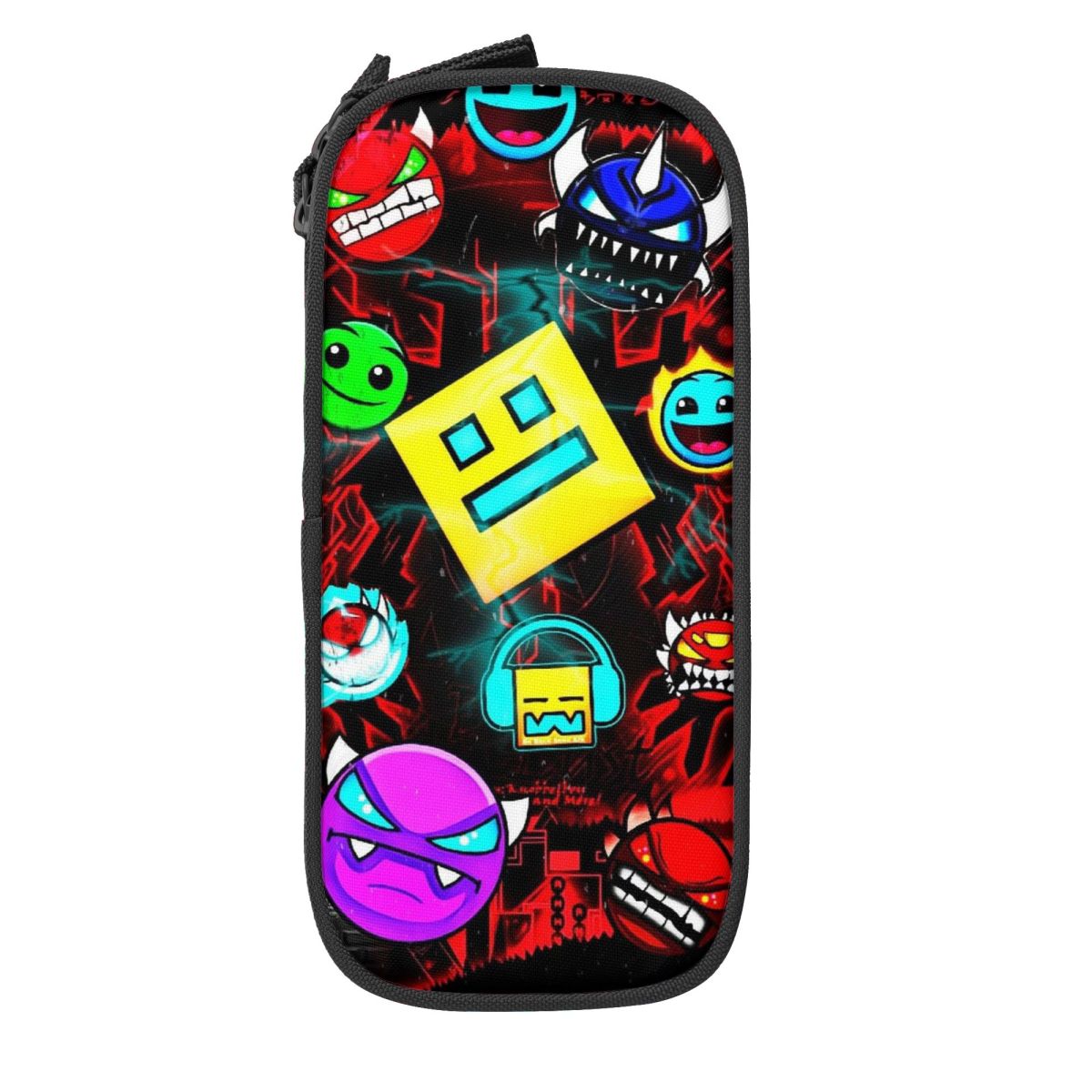 Geometry Dash etui dubbellaags grote capaciteit voor school etui perfecte: Bruin