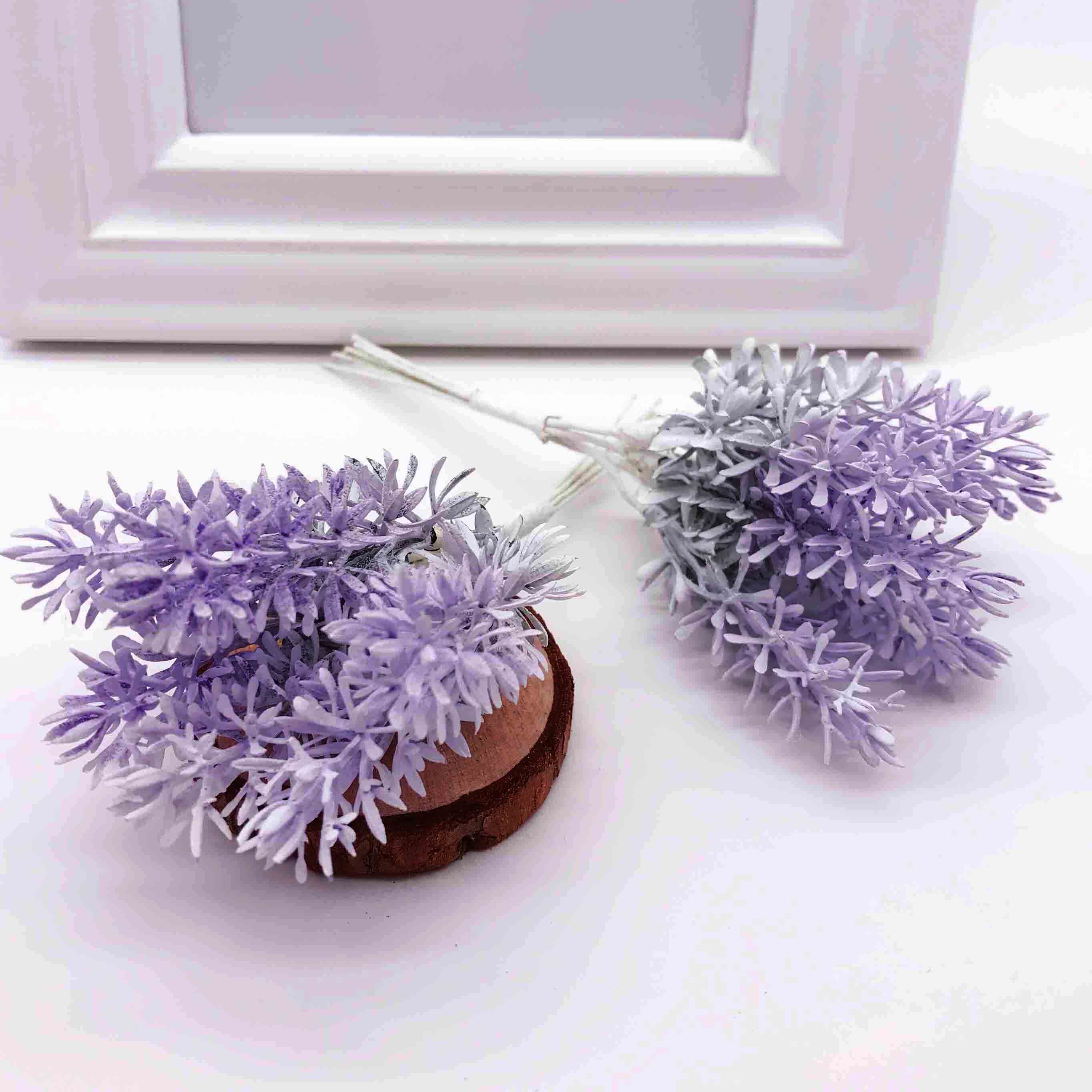 6 Pcs Mini Lavendel Kunstbloemen Handgemaakte Kerst Wedding Thuis Decoratie Diy Plakboek Box