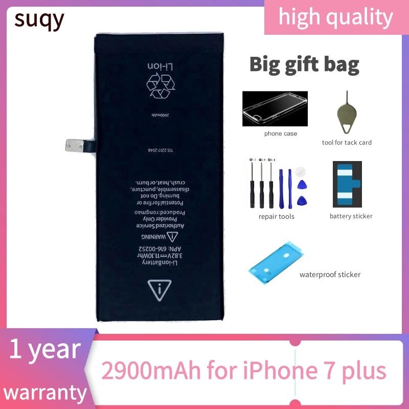 Suqy for Apple Iphone 6 6 s 7 8 Battery Original 0 Cycle for Iphone 4 4s 5 5s 5c Se 6 Plus 6s Plus 7 Plus 8 Plus Bateria Phones: for iphone 7 plus