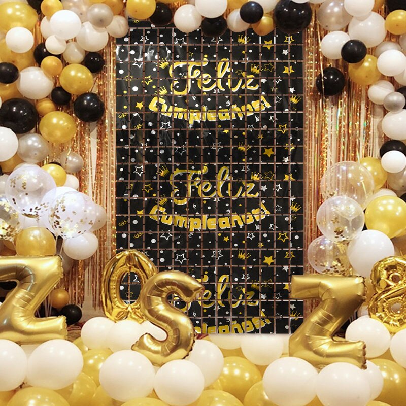 2m*1m Party Backdrop Curtain Metallic Foil Glitter Wall Backdrop Birthday Wedding Party Wall Decoration Photo Zone Backdrop