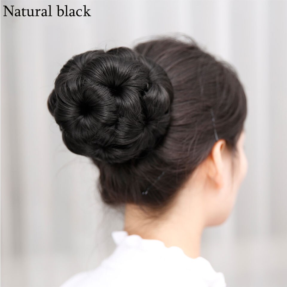 AOSIWIG Hair Curly Chignon Bun Donut Clip In Hairpiece Extensions For Women Synthetic High Temperature Fiber Chignon: #2