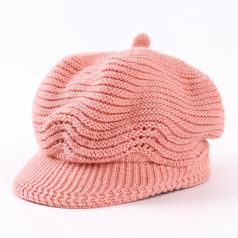 [Aetrends] Vrouw Hoed Gebreide Achthoekige Hoeden Voor Vrouwen Vintage Achthoekige Cap Vrouwen Hoeden Sombrero Mujer Sombrero Z-6598: Pink