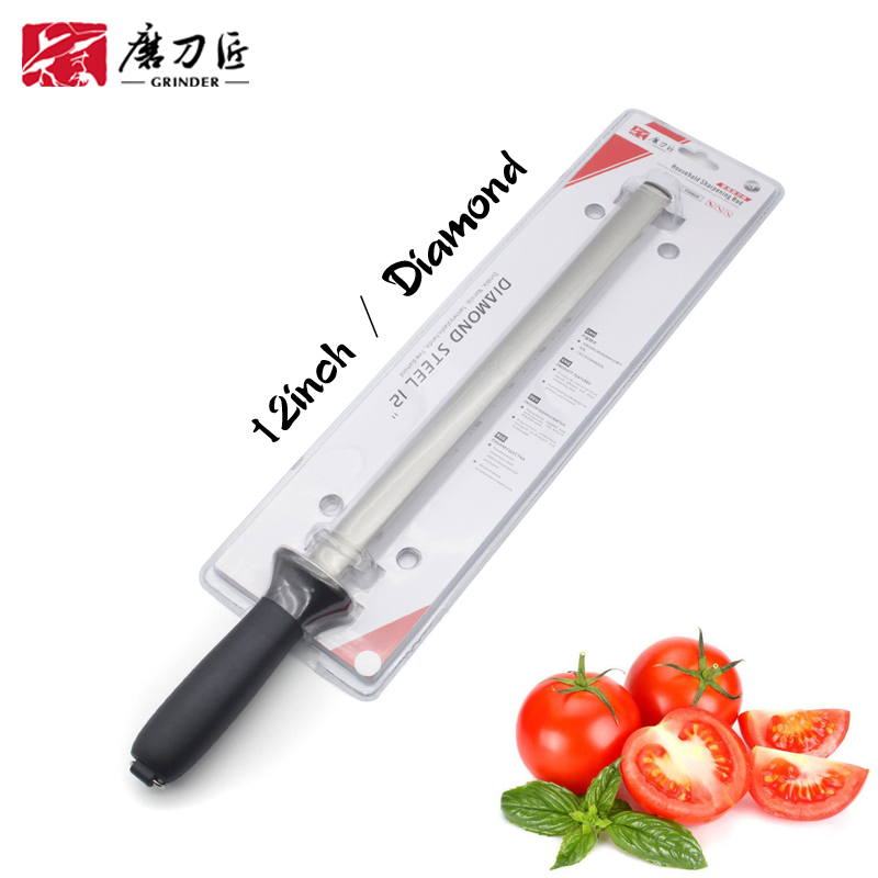TAIDEA 12inch Knife Carmic Sharpening rod TG2006 Sharpening steel Kitchen sharpening system knife sharpener tool: 12 inch Diamond