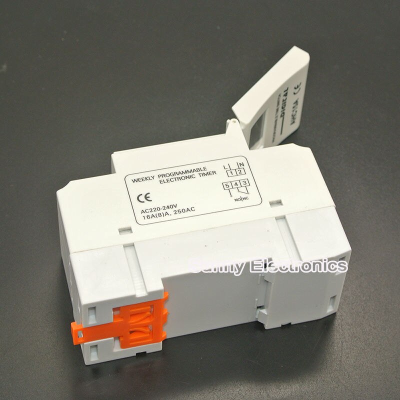 Commande électronique hebdomadaire de relais de commutateur de minuterie numérique Programmable de 7 jours 220 V 230 V 6A 10A 16A 20A 25A 30A support de Rail Din tp8a16
