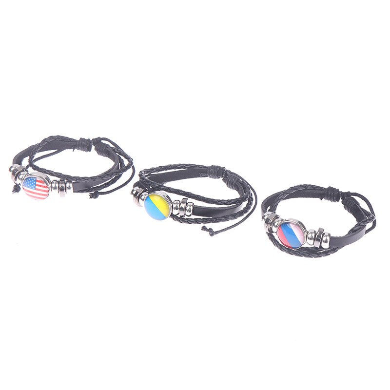 1 pz braccialetti nazionali cinturino in pelle regalo per bambini giocattoli gioielli bracciale in pelle bovina braccialetti tribali etnici per uomo