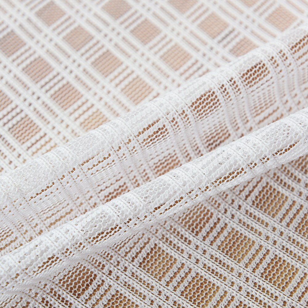 Tule Op De Windows Volant Raindrop Style Korte Sheer Gordijnen Staaf Pocket Mesh Venster Pure Gordijnen voor Woonkamer Balkon: Default Title