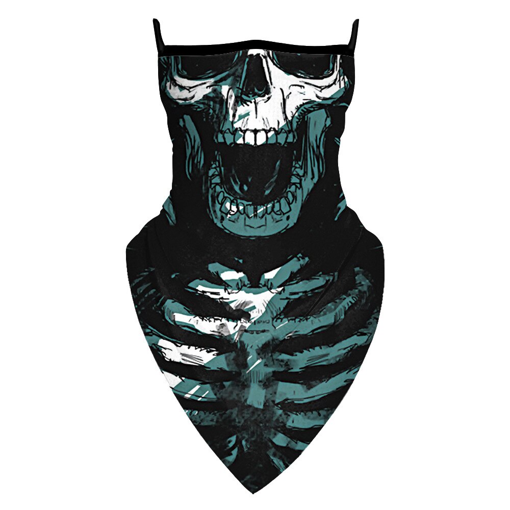 Masque facial de Cosplay d&#39;halloween, tête de mort, écharpe de cou, Bandana, cagoule