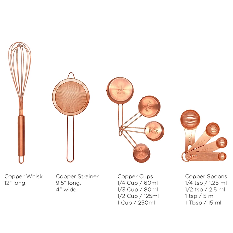 10 Piece Baking Tools Set Cooking and Baking Utensil Set Stainless Steel Measuring Cups Measuring Spoons Sets