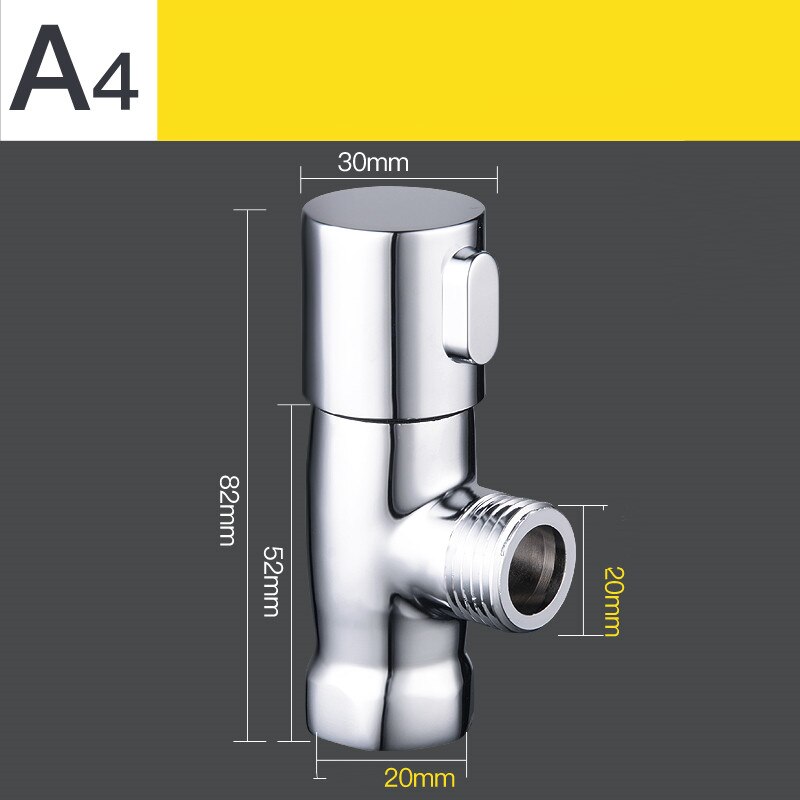 Solid Copper Thickening Water Stop Valve Water Heater Kitchen Washing Machine Toilet Water Heater Angle Valve Switch: D