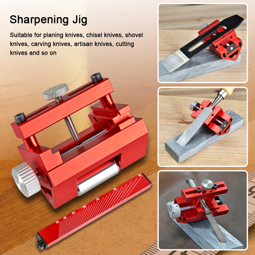 Manual Knife Sharpener Metal Sharpener Abrasive Tools Sharpening Jig Angle Adjustable Inclined Edges Wood Chisel Fixing Bracket