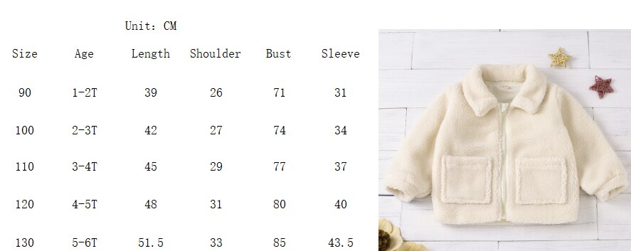 Kids Wool Coat Winter Warmer Baby Boy Girl Cashmere Jackets Long Sleeve Plush Lapel Zip Up Beige Outerwear Thicken Clothes 1-6T