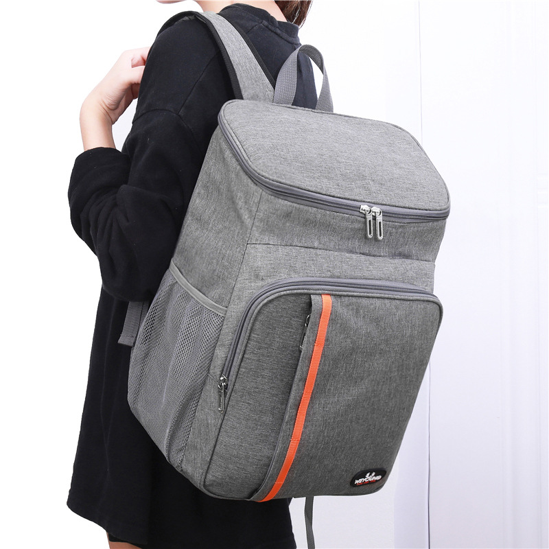 Mochila térmica grande de 18L para el almuerzo, bolsa aislante fresca y cálida para Picnic, bolso de hombro al aire libre para almacenamiento, termo de viaje para exteriores, novedad