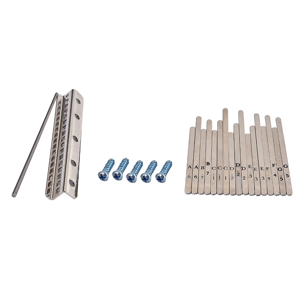 Exquisite Steel Keys DIY Kits for 17 Keys Thumb Piano Kalimba Replacement Parts