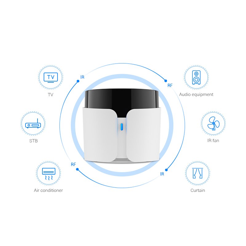 Broadlink bestcon  rm4c pro wlan-ir-rf-universalfernbedienung zur steuerung von smart homes über die broadlink-app, kompatibel mit alexa und google assistant.