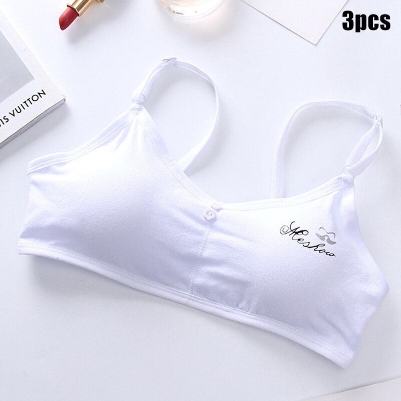 3Pcs Kids Meisje Verstelbare Bh Vest Kids Cotton Blended Beha Kleding Jaar Lbv