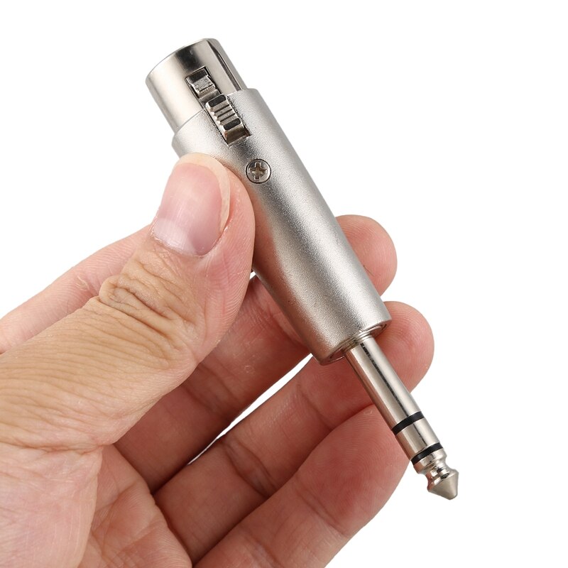 Xlr til hunn 6.3mm jack jackplugg mikrofon mikrofon lapp kabel adapter