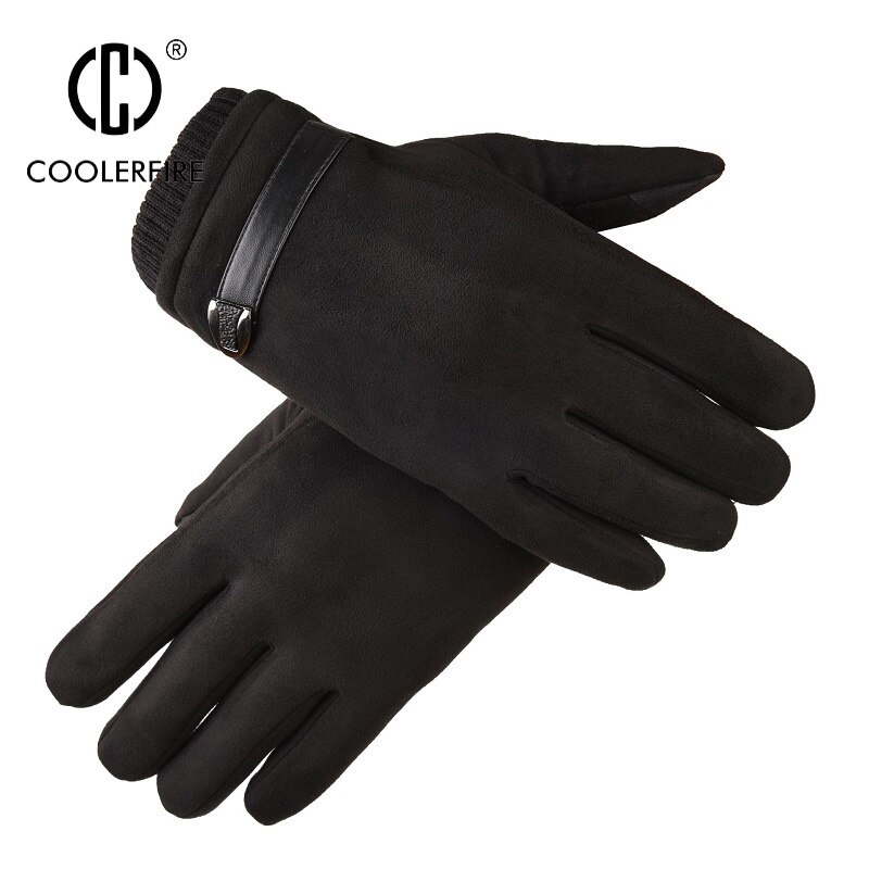 Heren handschoenen, suède leer, zwart grijs, halve vinger, elastische handschoenen, outdoor fietshandschoenen, winter warme handschoenen, 033 stuks