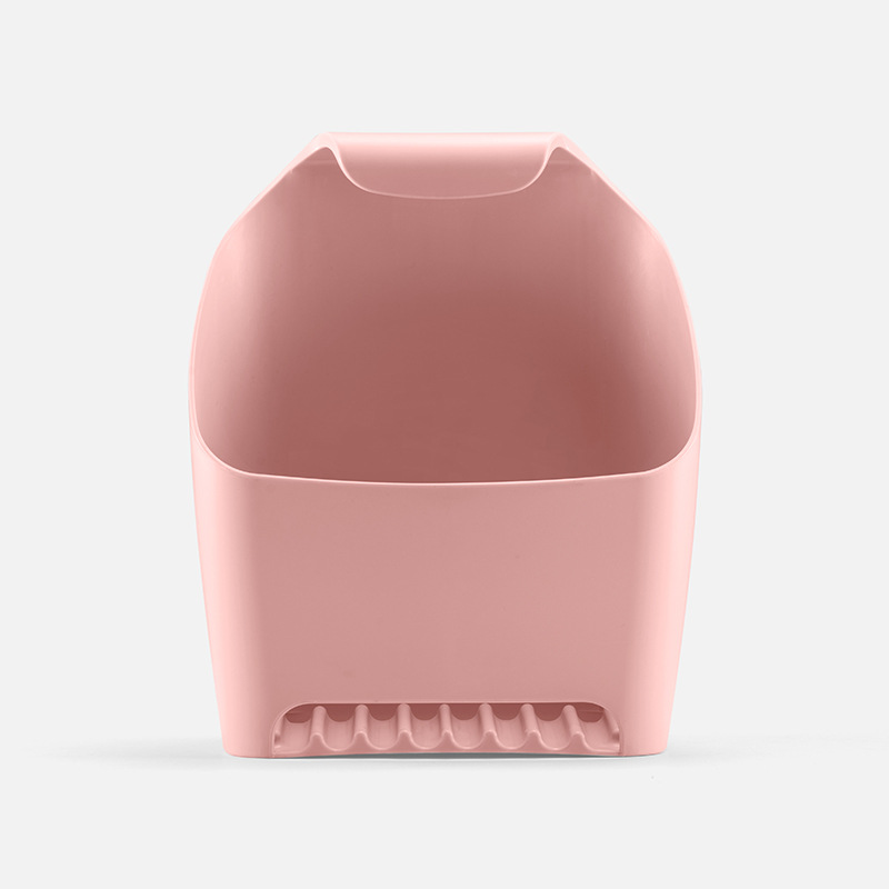 Stackable bathroom storage box drainable without installation toilet shelf bathroom towel basket toothbrush bottle storage: Fruit Pink