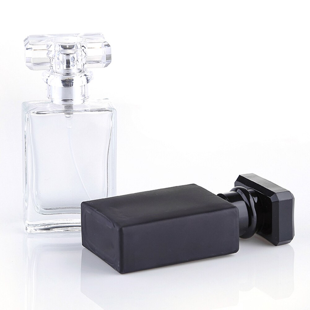 1 stuk 30/50ml draagbare transparante glazen parfumflesjes met aluminium verstuiver lege cosmetische koffer voor op reis