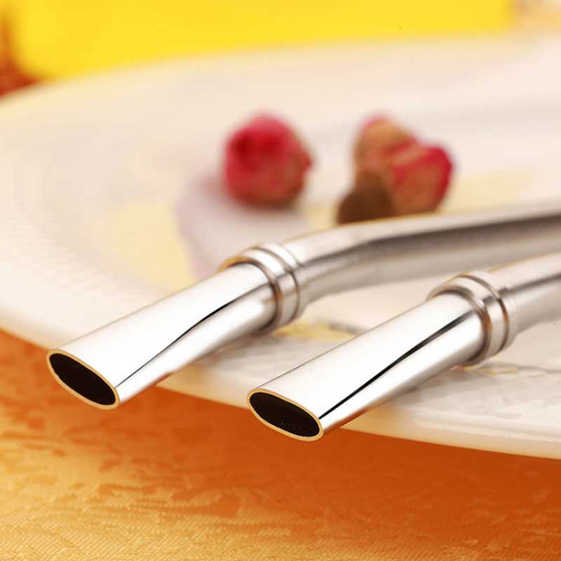 Stainless steel straw spoon coffee tea strainer reusable tea set tools washable home bar accessories