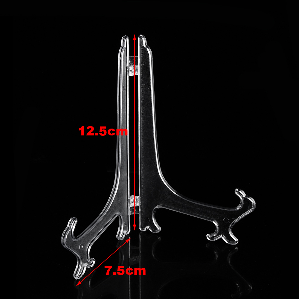 1pc klare plastplater fotoskjermstativ fin bilderamme staffeliholder 3 " 5 " 7 " 9 ": 5 tommer