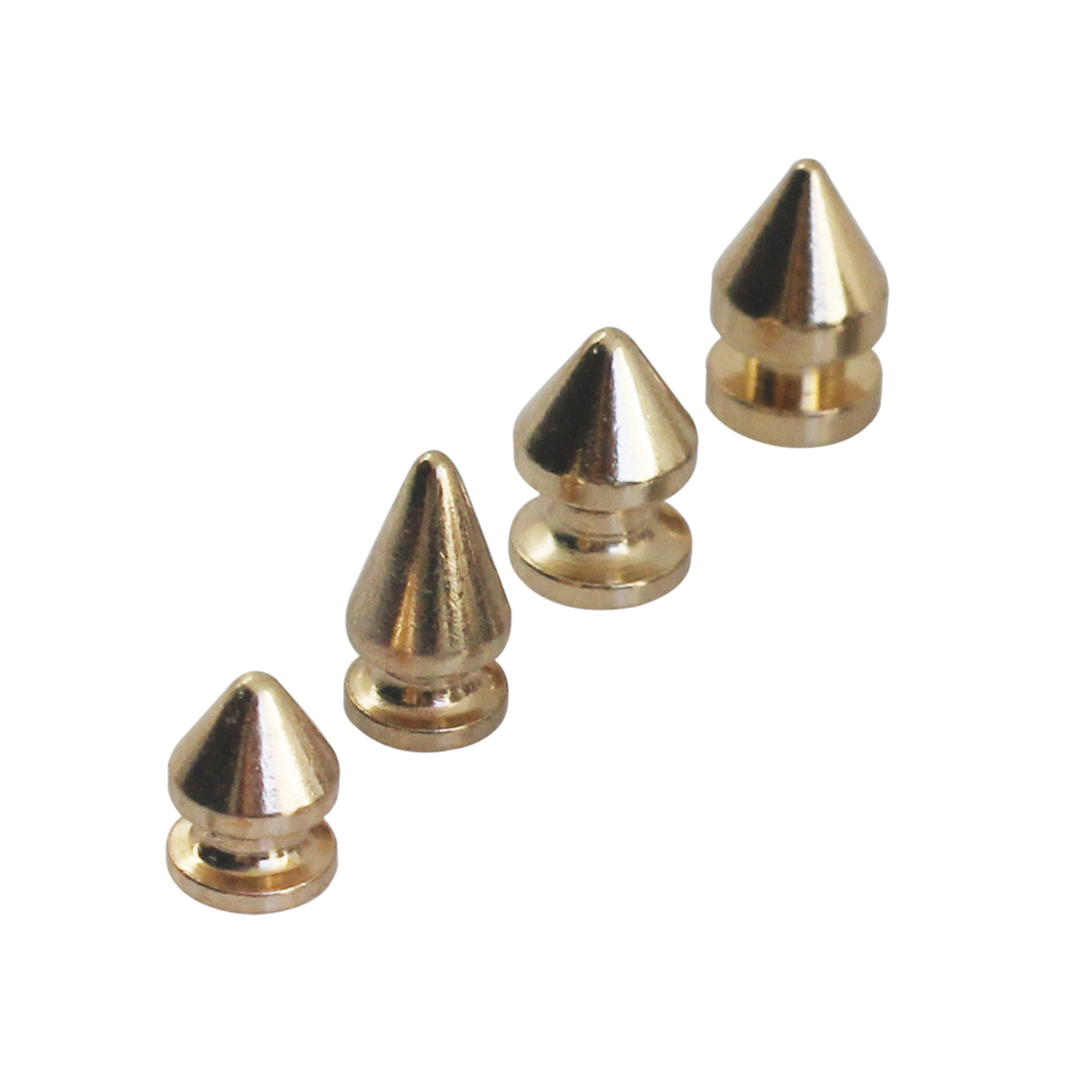10 stücke Solide Metall Screwback Kegel Nieten Kugel Spikes Punk Nieten für Leder Handwerk Tasche Garmet Schuhe Dekor Haustier Kragen Anti-biss: Gold / 8 x 13.5mm