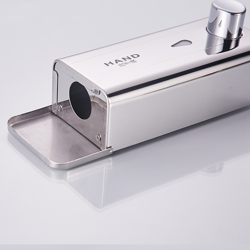 Bathroom Hand Soap Set Dispenser Chrome Stainless Steel Luquid Soap Saver Shampoo Dispenser Wall Mounted Detergent Dispensers