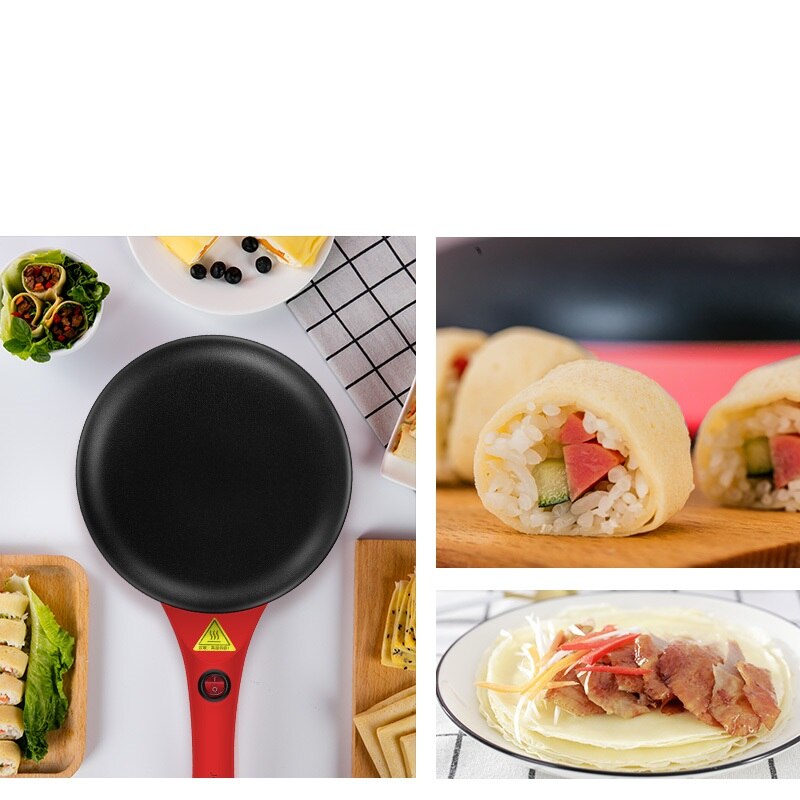 220V Non-Stick Electric Crepe Maker Household Multifunctional Automatic Pancake Baking Pan