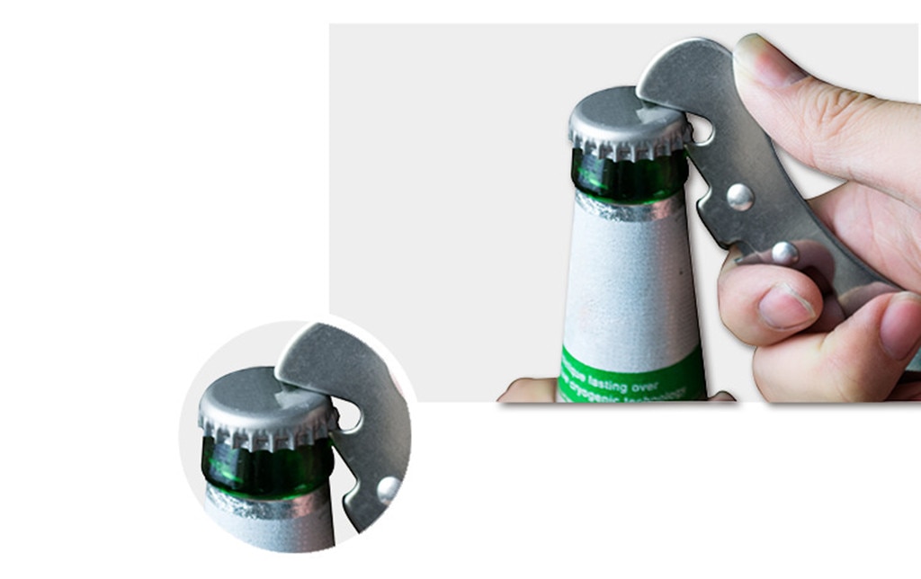 Outils de cuisine de tire-bouchon en acier inoxydable Compact manuel étain ouvre-boîte bouteille pot bière ouvre outils de cuisine