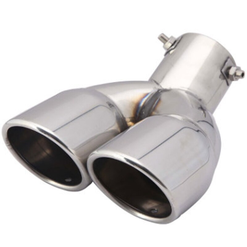 Stainless Steel Cover Decoration Rear Tail Pipe Tips Tail Pipe Tail Decoration Exhaust Pipe Tail Throat: Default Title