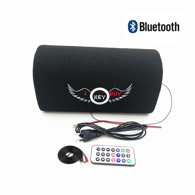 5 "120Watt 4 Ohm Auto Audio Actieve Subwoofer Tunnel Speaker Draagbare Boom Box 12V 220V 2 in 1 Bluetooth Buis