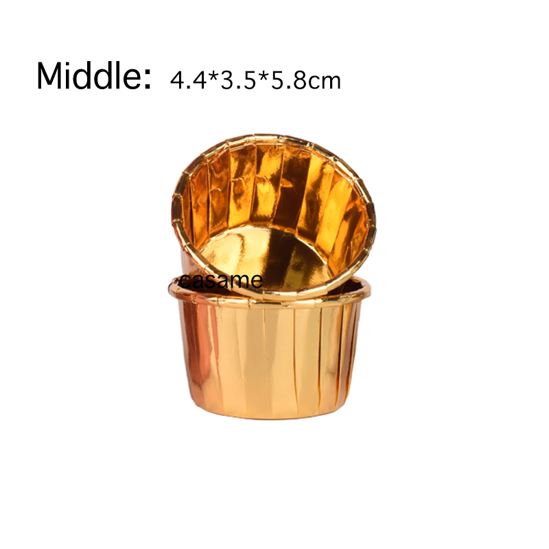 50pcs Middle size Newspaper Style Cupcake Liner Baking Cup For Wedding Party Tulip Muffin Cupcake Paper Oilproof Cake Wrapper: Silver