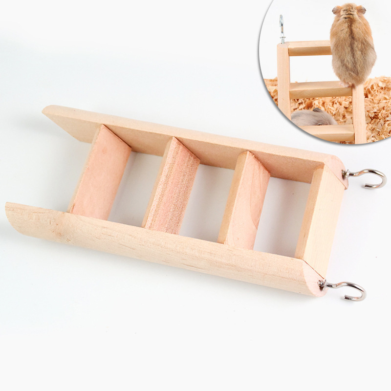 Holz Hamster Maus Tunnel Rohr Spielzeug Hamster KäFeige Spielzeug Wippe Haustier Holz Hause Kleine Ebene Ratte Mäbenutzen Haus Spielen Schaukel ratte Spielzeug: Treppe 6.7X2.1X16.3