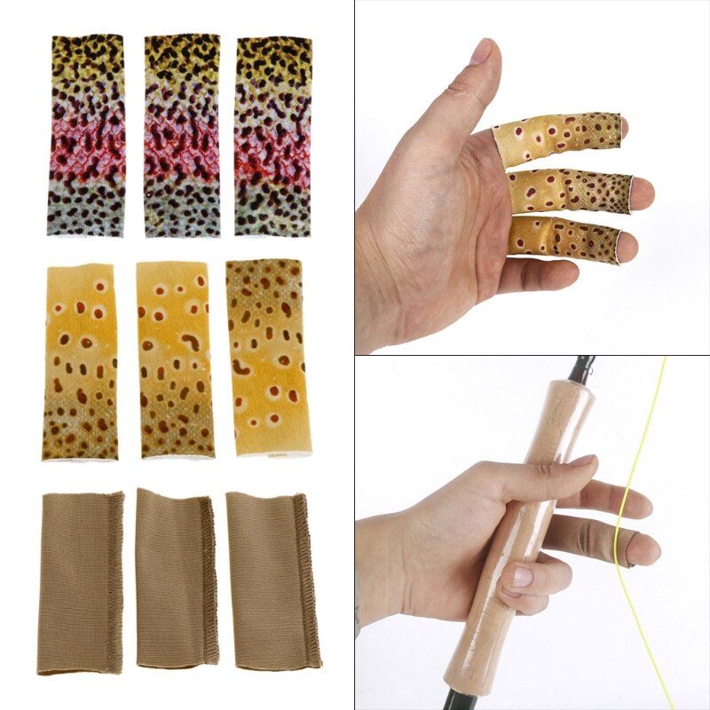 3 Pcs Vinger Huid Bescherming Vissen Finger Protector Fly Lijn Strippen Guard Beschermende Kraam Hand Guard Gear Tool