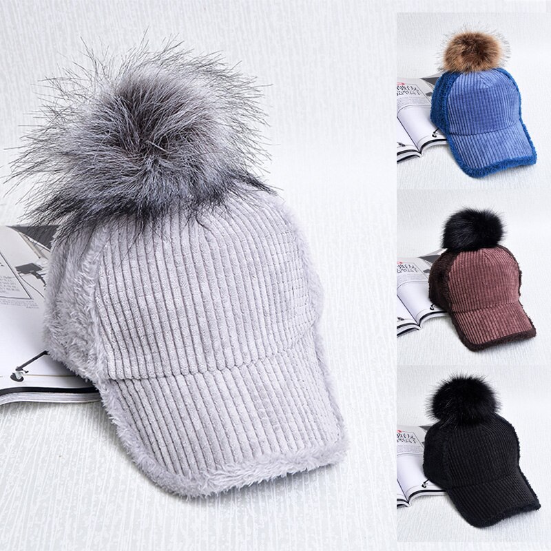 bal corduroy doek baseball cap vier kleuren vrouwen outdoor hoeden in herfst en winter