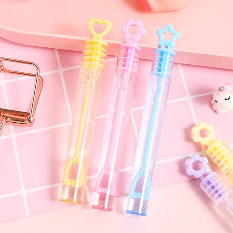 Ślubna dekoracja urodzinowa dziecięca zabawka bąbelkowa ekspres dla dzieci zewnętrzna bańka gwiazda serce puste butelki na bańki mydlane