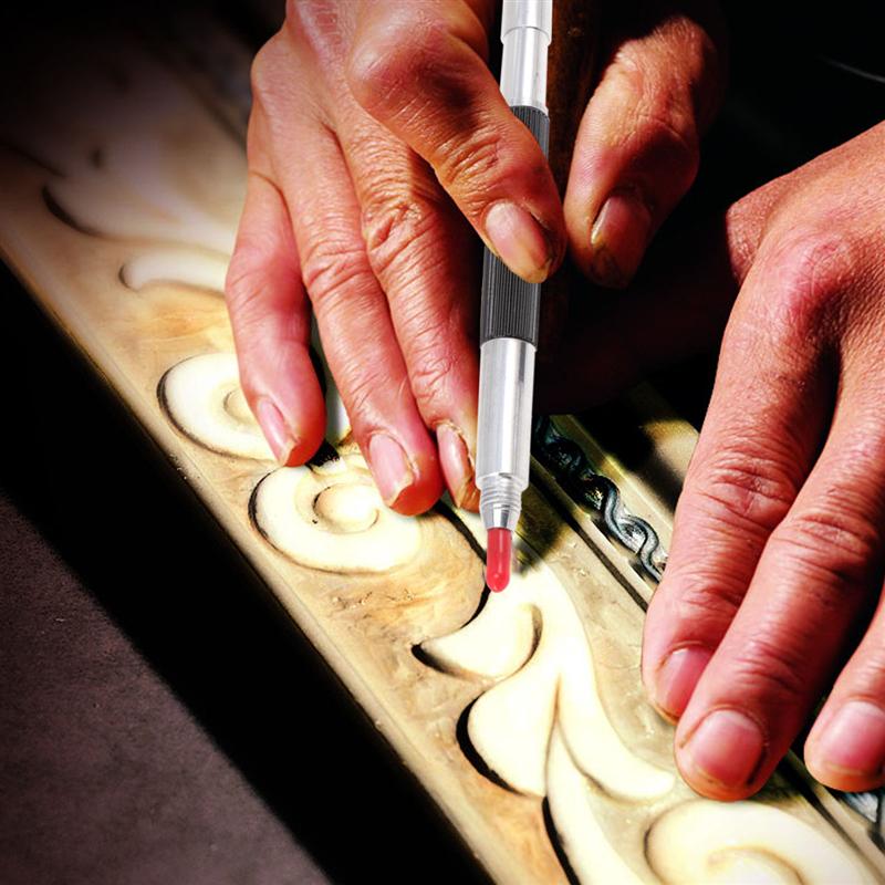 4pcs Hand Grip Aluminium Etching Engraving Pen Double Side Tile Cutting Steel Needle Carbide Scribe For Glass Ceramics Metal A35