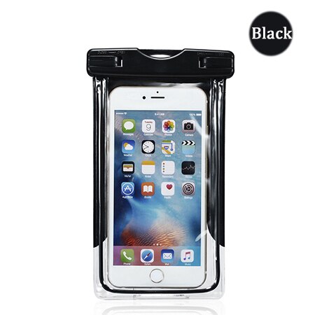 Waterbestendig Bag Smartphone Transparante Waterdichte Case 5 6 6.5 Inch Onderwater Schieten Telefoon Cover Voor Huawei Iphone Samsung: black water case