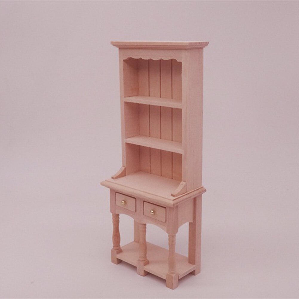 1/12 in legno Casa Delle Bambole in Miniatura non Verniciato Armadio Modello mobiletto Camera arredamento Nuovo