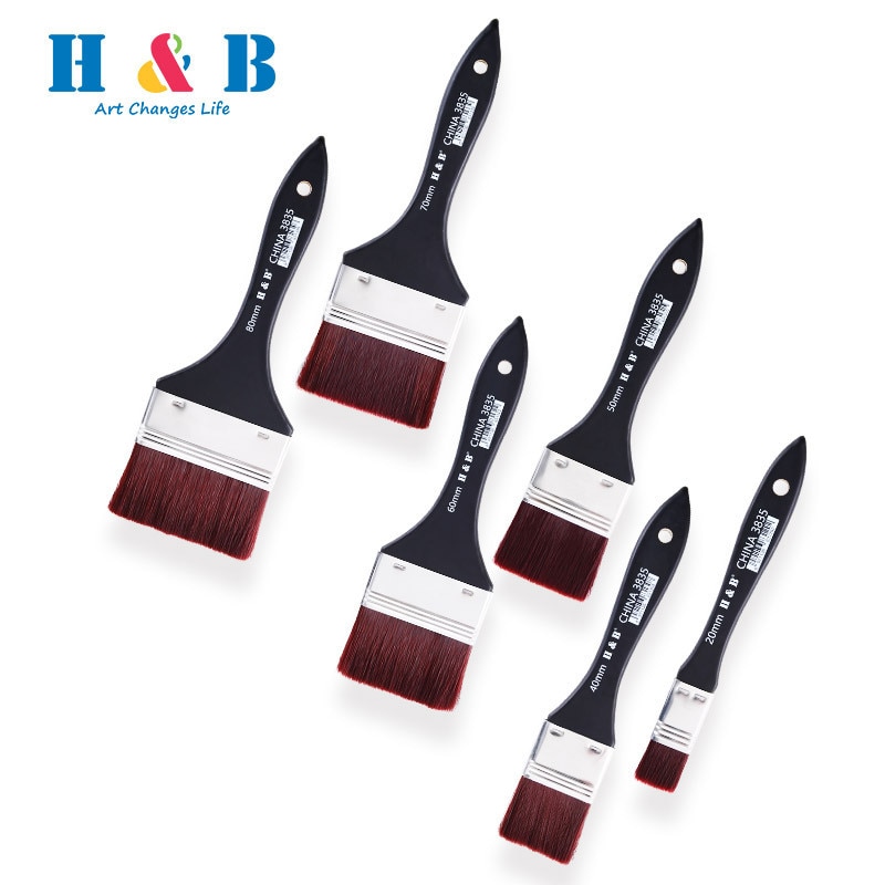 1Pcs Paint Brushes DIY Graffiti Brush Set for Artist Oil Scrubbing Brush Paint Stationery Supplies Nylon Hair Painting Brush