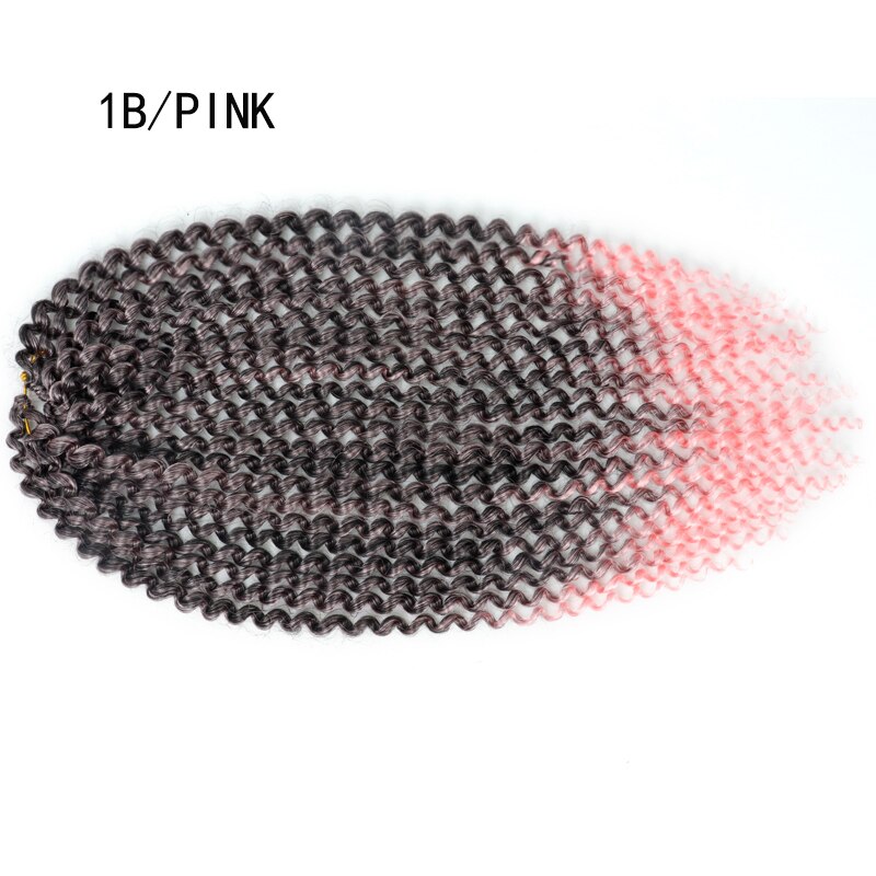 LISI GIRL Hair Braided Synthetic Curly Hair Extension Crochet Braid 17 inch Synthetic Hair Crochet Braids: T1B/4/30