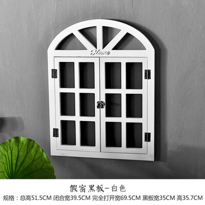 Decoraciones de pared para tienda de café, pizarra falsa para fondo de ventana, adornos colgantes de pared, mensaje para tienda de té y leche: W41X1.5XH52cm W