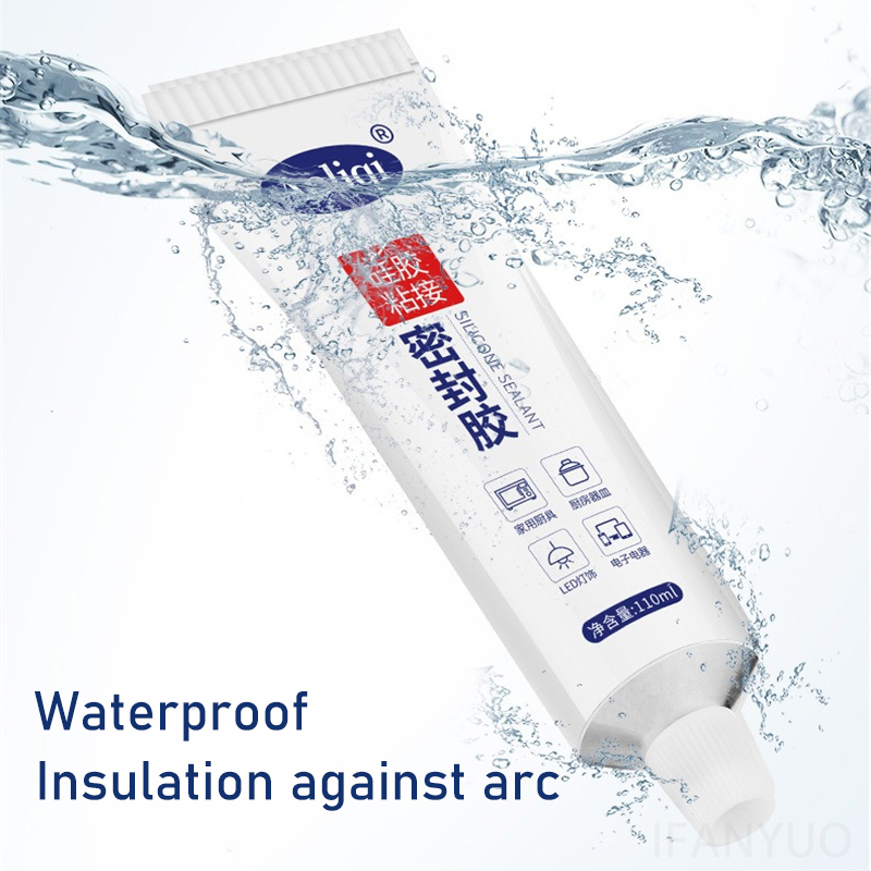 50/110ml Safty Silicone Glue Sealant High Strength Transparent Waterproof Fast-dry Adhesive Household Food Grade Silicone Glue