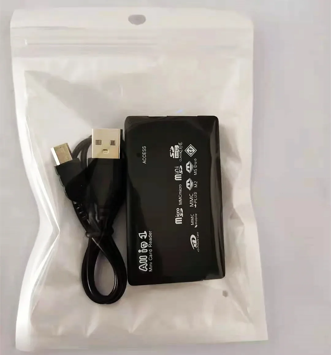 All In One Card Reader USB 2.0 SD Card Reader Adapter Support TF CF SD Mini SD SDHC MMC MS XD usb card reader: green